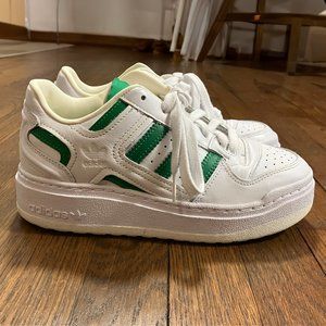 Adidas Forum XLG white and green platform sneakers 6